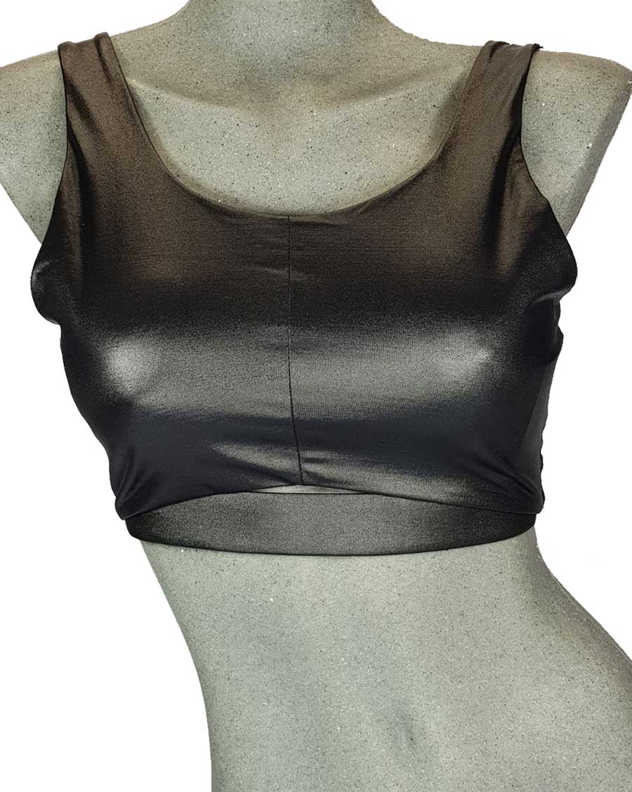 Bra deportivo negro tipo piel