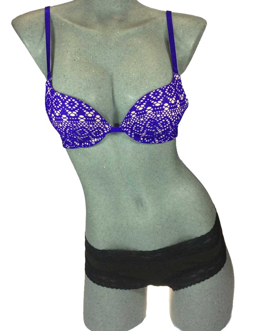 Coordinado Morado con Negro