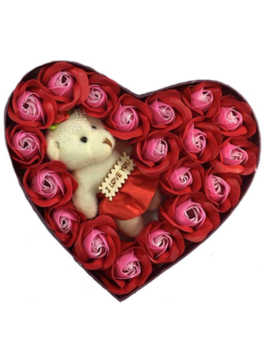 Osito Con Rosas Rojas Para El 14 De Febrero